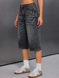 Vintage Washed Hip Hop Denim Short