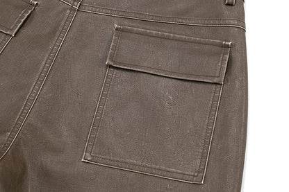 Big Pocket Patchwork Vintage Loose Shorts