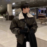 Men's Warm Thick Winter Leather Jacket