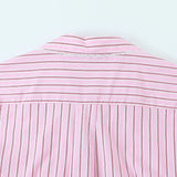 Elevated Y2K Striped Long Sleeve Cropped Shirt