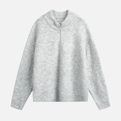 Y2K Cozy Thickened Half Zip Knitted Sweater