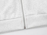 Embroidered Contrast Panel Hooded Sweatshirt