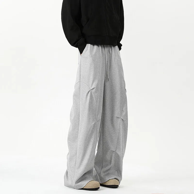 Comfortable Drape Solid Color Wide Pants