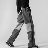Streetwear Cool Contrast Color Drawstring Sports Pants