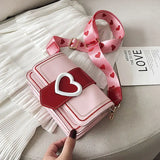 Y2K Heart Buckle Cross Bag