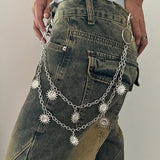 Y2K Belted Metal Chain