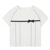 Chic Bow Cotton Crop T-Shirt
