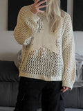 Y2K Loose Knitted Holes Sweater