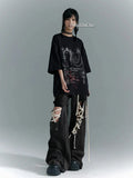 Lightweight Black Vintage Baggy High Waist Jeans