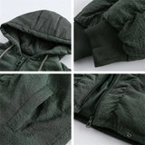 Oversized Warm Hooded Down Puffer Jacket