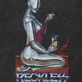 Retro Vintage Washed Black Robot T-Shirt