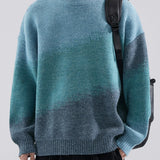 Stylish Screw Thread Round Neck Knitted Sweater