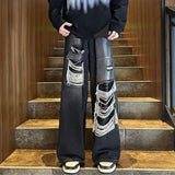 Retro High Street Hip Hop Ripped Jeans