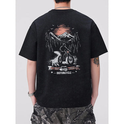Breathable Black Round Neck Casual T-Shirt