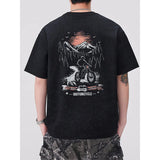 Breathable Black Round Neck Casual T-Shirt