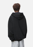 Streetwear Hip Hop Heavyweight Half Breasted Hoodie