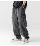Durable Distressed Workwear Cargo Jeans