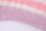Streetwear Striped Knit Butterfly Pin Sweater