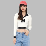 Color Clash Stripe V-Neck Sweater