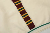 Y2K Preppy Striped Tie Collar Knit Sweater