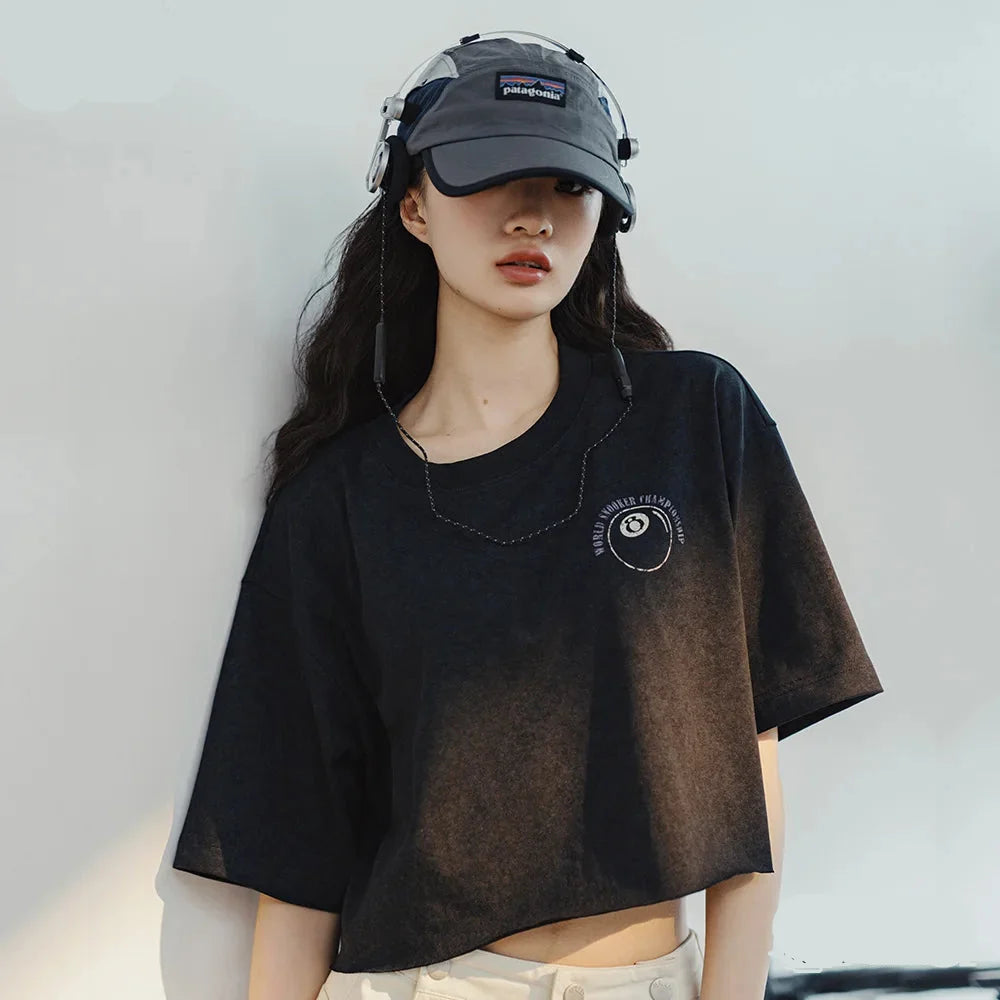 Black Batik Printed Short Sleeve T-Shirt