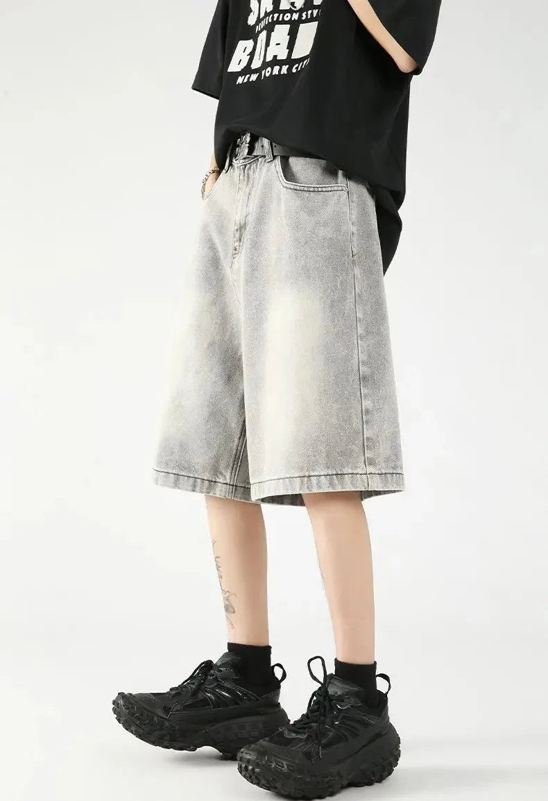 Streetwear Loose Straight Leg Denim Short