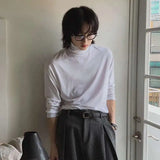Y2K High Collar Long-sleeved T-shirt