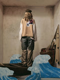 Classic Oversized Streetwear Patchwork Denim Jacket