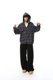 Streetwear Cool Plaid Casual Hooded Shirt