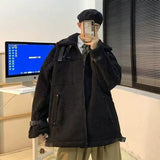 Warm Streetwear Fleece Lined Faux Fur Jacket