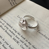 Matte Silver Open Finger Ring