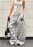 Trendy Oversized Star Wide Leg Sweatpants