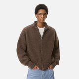 Cozy Stand Collar Warm Knit Cardigan