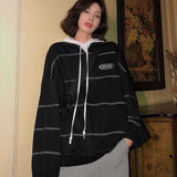 Striped Black Sweatshirt