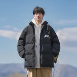 Streetwear Thicken Solid Stand Collar Puffer Jacket