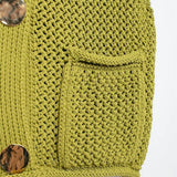 Fashionable American V-Neck Sleeveless Knit Cardigan