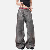 Streetwear Grunge Denim Wide Leg Jeans