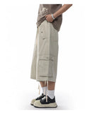 Streetwear Loose Fit Cargo Wide Leg Jorts