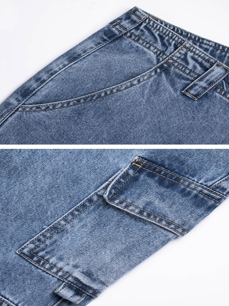 High Waist Cargo Jeans