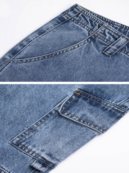 High Waist Cargo Jeans