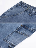 High Waist Cargo Jeans