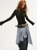 Women Korean Slim Turtleneck T-Shirt