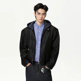 Patchwork High-Quality Hooded Zipper Jacket