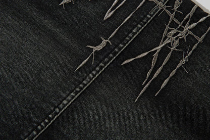 Graffiti Patch Cargo Denim Pants