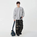 Y2K Abstract Pattern Crew Neck Sweatshirt