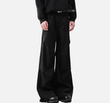 Classic Micro Flared Pleated Casual Pants