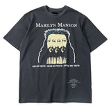 Vintage Washed Psychedelic Figure Printed T-Shirt