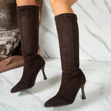 Elegant Toe Stretch Thin High Heels Boots