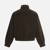 Fashionable High Street Stand Collar Suede Jacket