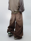 Men's Punk Scimitar Baggy Wide-Leg Jeans
